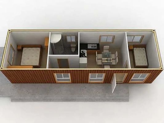 Kantoor Sandwich Panel Huis Prefab Container Restaurant met keukenmateriaal