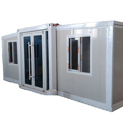 Uitbreidbare container 40ft Luxe mobiele villa met 3 slaapkamers PVC schuifvenster