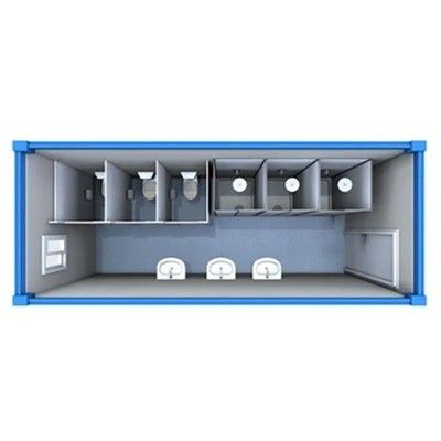 Moderne ontwerpstijl 20FT/40FT Flat Pack Container House voor modulair mobiel toilet