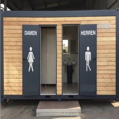 Moderne ontwerpstijl 20FT/40FT Flat Pack Container House voor modulair mobiel toilet
