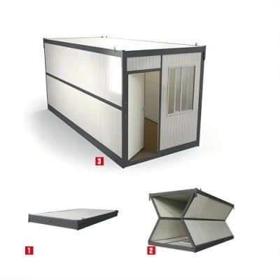 Moderne ontwerp stijl vouwbare mobiele containerhuizen met stalen deuren
