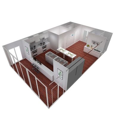 Staalstructuur Modulaire 40ft Flat Pack Shipping Container Villa Huis voor Eindkopers