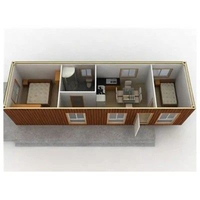 20ft of 40ft Mobile Living Container House met aangepaste gegalvaniseerde staalstructuur