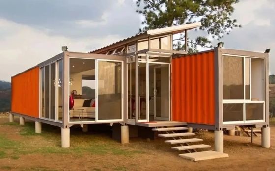 Moderne Container Draagbaar Huis Vlak Pak Opvouwbaar Snel Installeren Met Stalen Deur