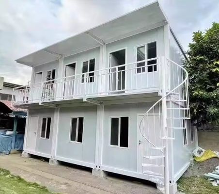 Hedendaags twee lagen flat pack container prefab huis voor 20ft 40ft