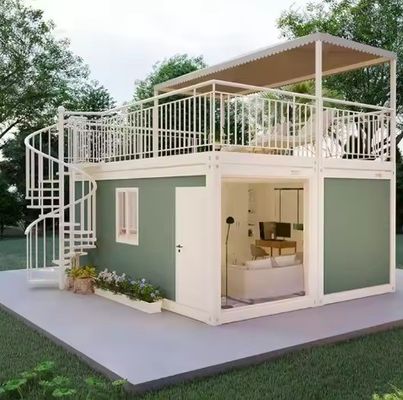 Hedendaags twee lagen flat pack container prefab huis voor 20ft 40ft
