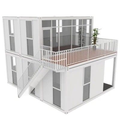 Moderne gemonteerde fat pack container huis voor draagbaar geprefabriceerd wonen
